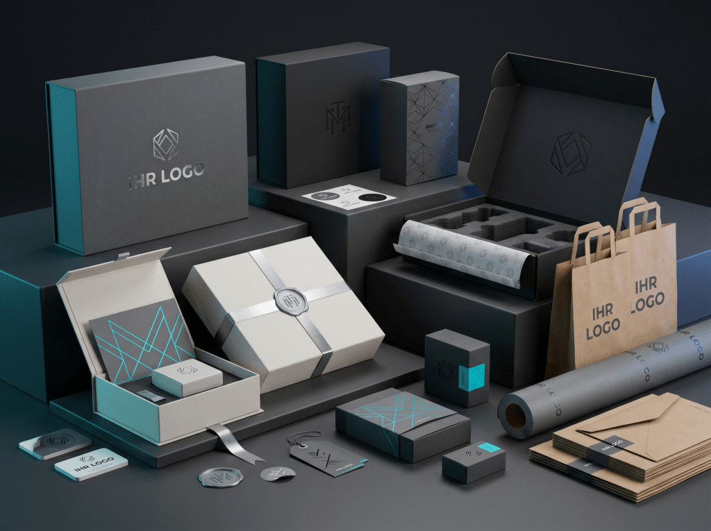 Individuelle Versandverpackungen und exklusive Produktboxen im Corporate Design.